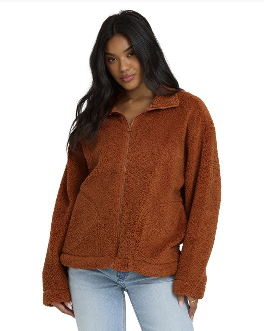 Billabong Womens Sweatshirt Sun City Sherpa Zip