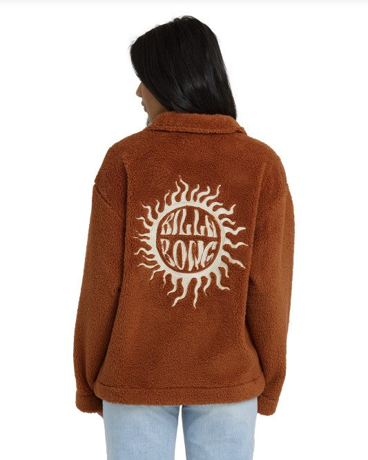 Billabong Womens Sweatshirt Sun City Sherpa Zip