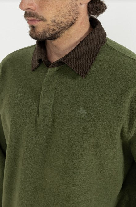 Rhythm Mens Sweatshirt Awake Polar Fleece Polo