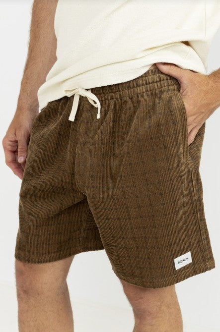 Rhythm Mens Shorts Cord Check Jam