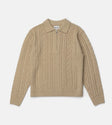 Rhythm Mens Sweater Mohair Quarter Zip Fisherman Knit