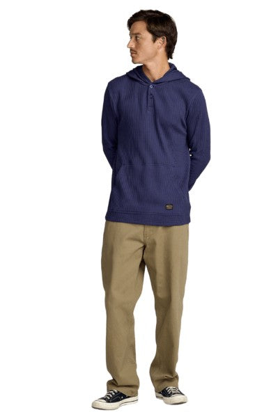 RVCA Mens Shirt Dayshift Thermal Hooded Henley