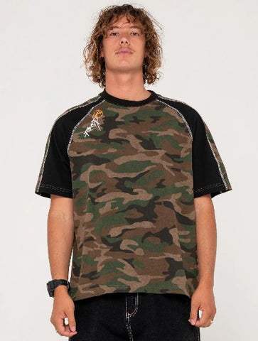 Rusty Mens Shirt Woof Raglan