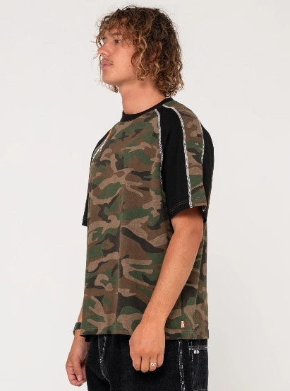 Rusty Mens Shirt Woof Raglan