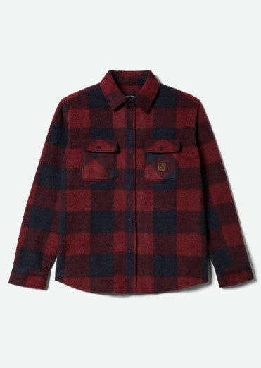 Brixton Mens Shirt Bowery Arctic Stretch Fleece