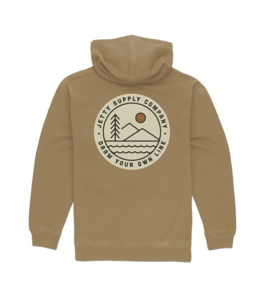 Jetty Mens Sweatshirt Emblem Zip Hoodie