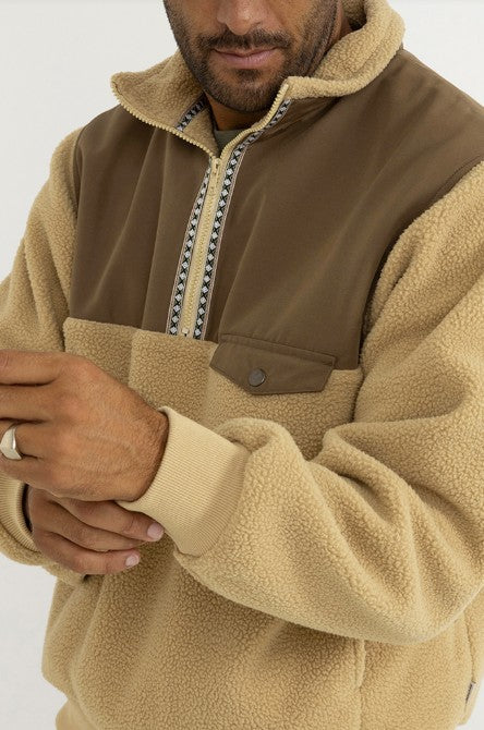 Rhythm Mens Sweatshirt Pfeiffer Sherpa Fleece