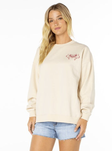 Roxy Womens Sweatshirt Lineup Oversized Crew