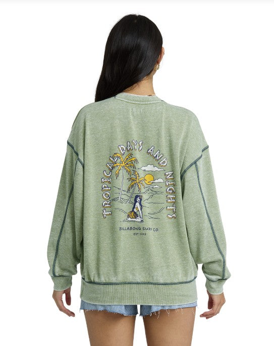 Billabong Womens Sweatshirt All The Days Kendal Crew