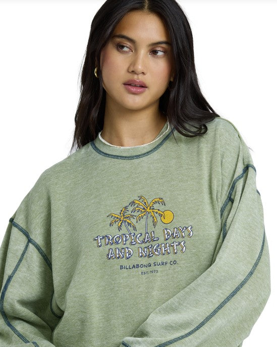 Billabong Womens Sweatshirt All The Days Kendal Crew