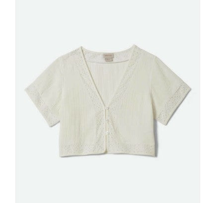 Brixton Womens Shirt Seaside Eyelet Top