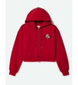 Brixton Womens Sweatshirt Trophy Horse Cropped Zip Hood