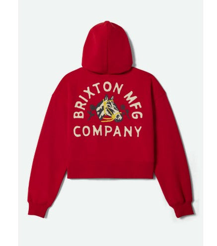 Brixton Womens Sweatshirt Trophy Horse Cropped Zip Hood