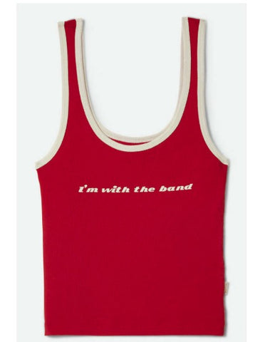Brixton Womens Tank Top Im With The Band Ringer