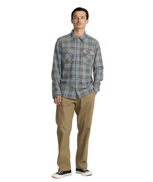 RVCA Mens Shirt Vacancy Flannel Long Sleeve
