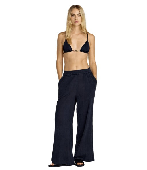 RVCA Womens Pants New Yume Wide Cotton