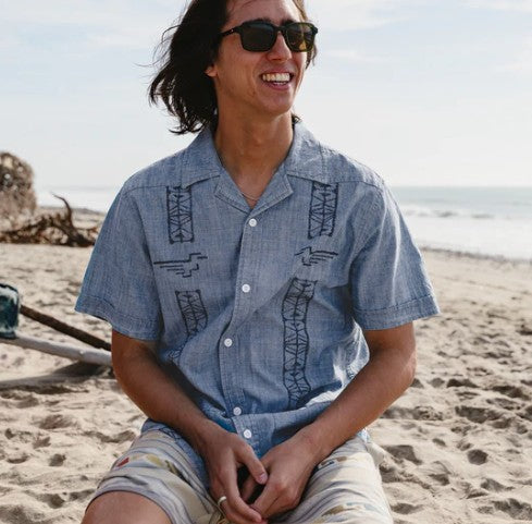 Howler Brothers Mens Woven Guayabera