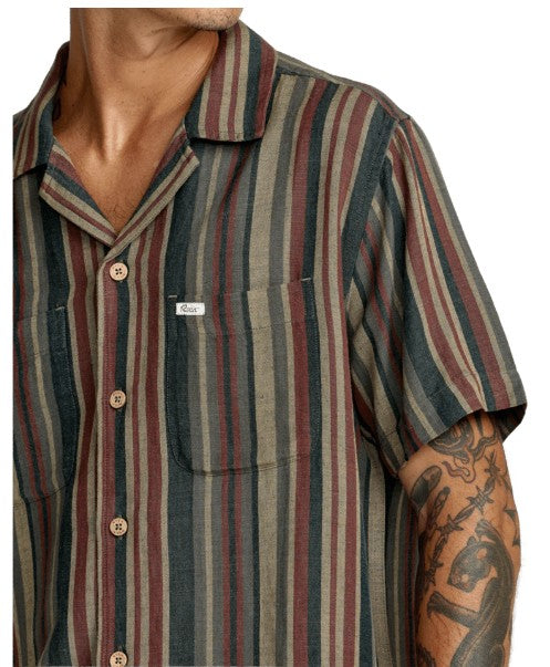 RVCA Mens Woven Exotica Stripe