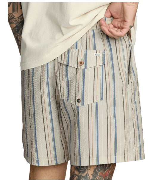 RVCA Mens Shorts Exotica Seersucker Elastic 17