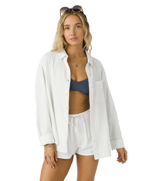 Oneill Womens Shirt Leni Relaxed Long Sleeve Top