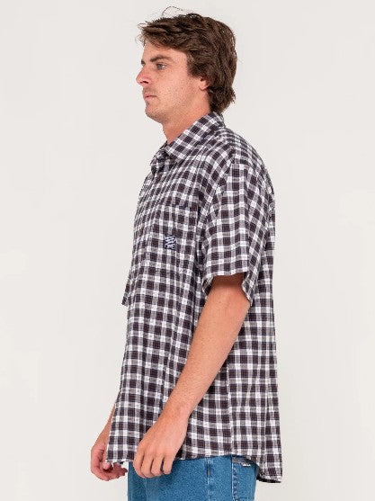 Rusty Mens Woven Worldwide Curved Hem