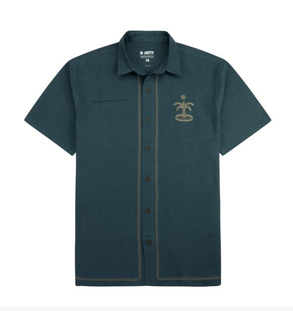 Jetty Mens Woven Marshall Embroidered Linen