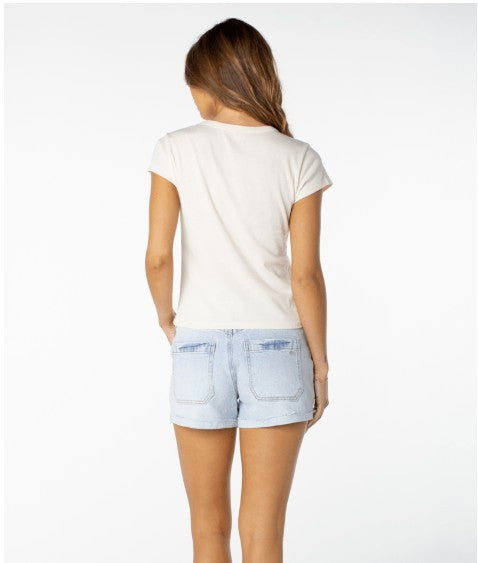 Roxy Womens Shirt Stitched Bloom 90S Baby Tee