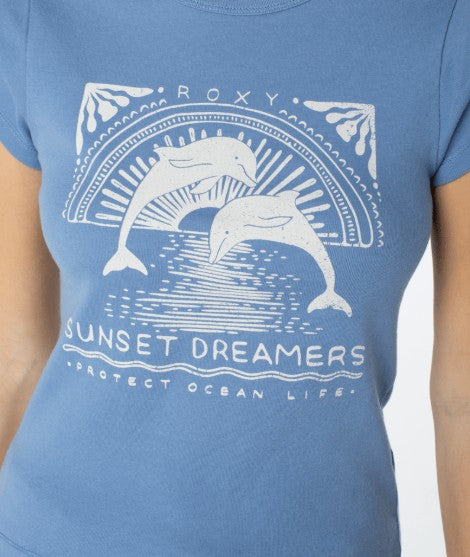 Roxy Womens Shirt Sunset Dreams 90S Baby Tee