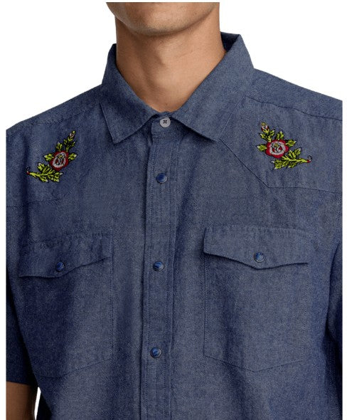 RVCA Mens Woven Rosa Chambray