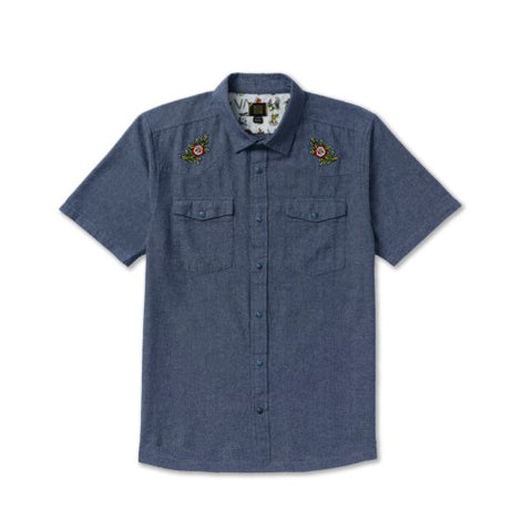 RVCA Mens Woven Rosa Chambray