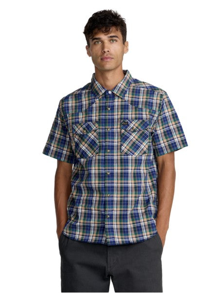 RVCA Mens Woven Dayshift Truckin Plaid