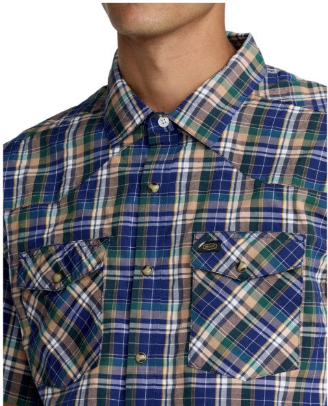 RVCA Mens Woven Dayshift Truckin Plaid