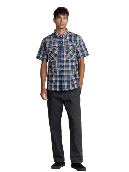 RVCA Mens Woven Dayshift Truckin Plaid