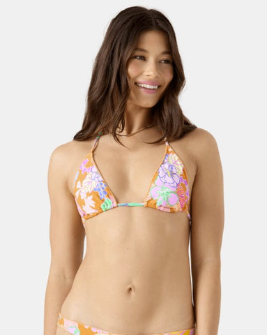 Roxy Womens Bikini Top Let It On Me Marrow Edge Mini Tiki Tri