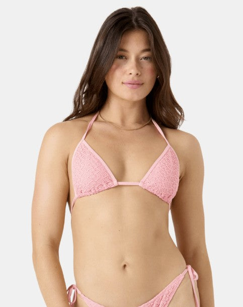 Roxy Womens Bikini Top Crochet Mini Tiki Triangle