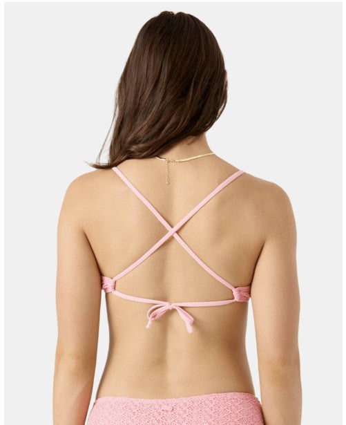 Roxy Womens Bikini Top Crochet Athletic Triangle