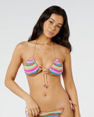 Rip Curl Womens Bikini Top Sunset Surf Crochet Tri