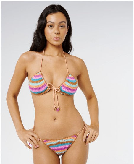 Rip Curl Womens Bikini Top Sunset Surf Crochet Tri