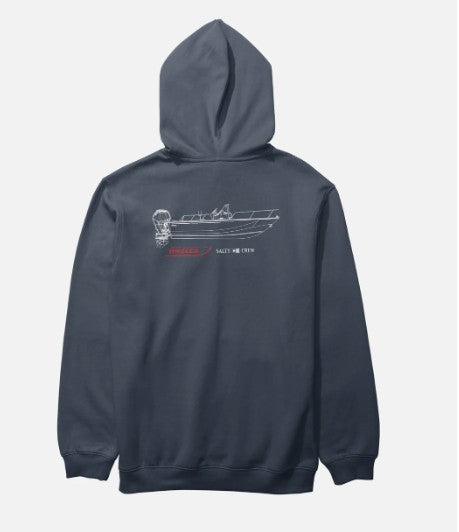 Salty Crew Mens Sweatshirt Whaler Schematic Fleece