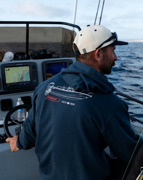 Salty Crew Mens Sweatshirt Whaler Schematic Fleece