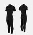 Manera Mens Wetsuits SEAFARER Hybrid 2.2 Short Sleeve Chest Zip Fullsuit