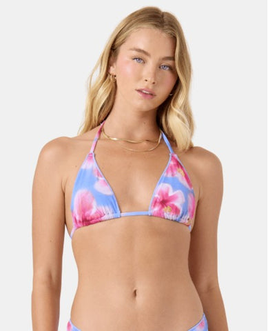Roxy Womens Bikini Top Hibiscus Daze Mini Tiki Tri With Merrow Edge