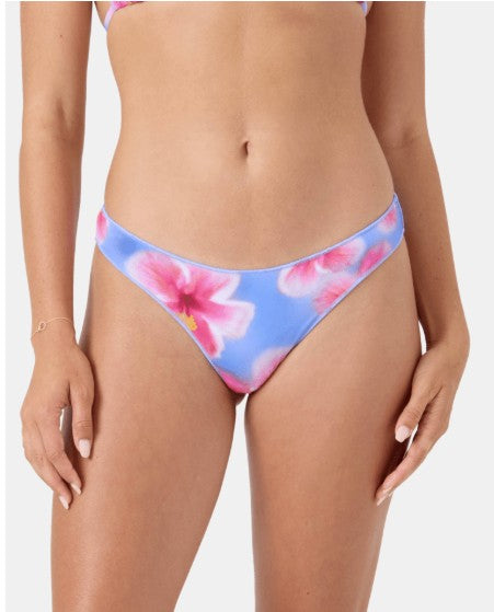 Roxy Womens Bikini Bottoms Hibiscus Daze Merrow Edge Shirred Hipster Cheeky
