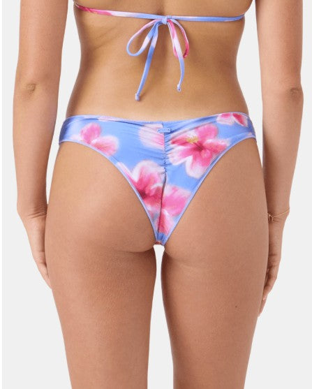 Roxy Womens Bikini Bottoms Hibiscus Daze Merrow Edge Shirred Hipster Cheeky