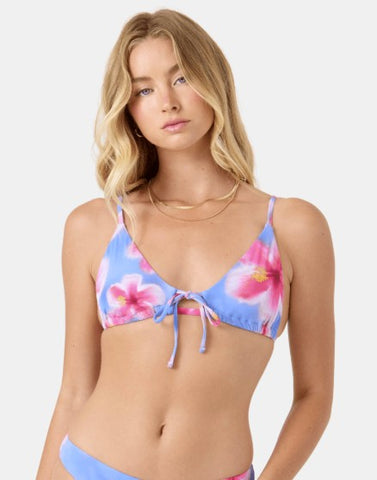 Roxy Womens Bikini Top Hibiscus Daze Adjustable Bralette