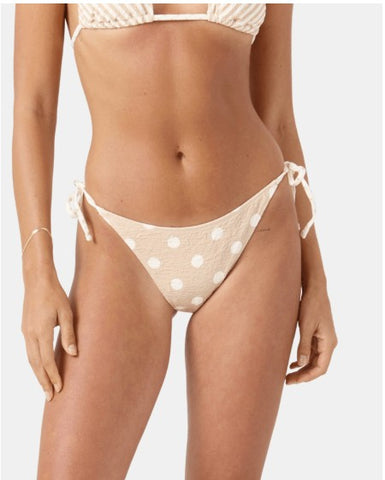 Roxy Womens Bikini Bottoms Puka Dots Tie Side Cheeky