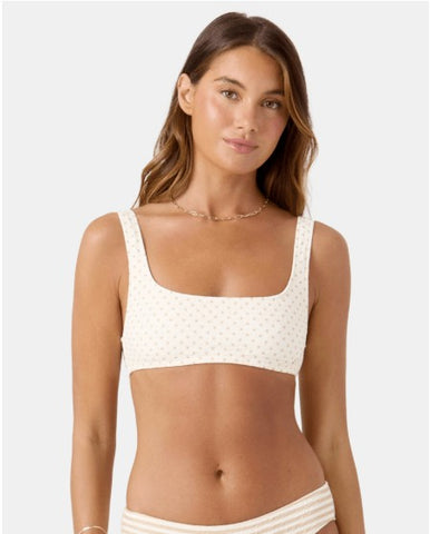 Roxy Womens Bikini Top Puka Dots Square Neck Bralette