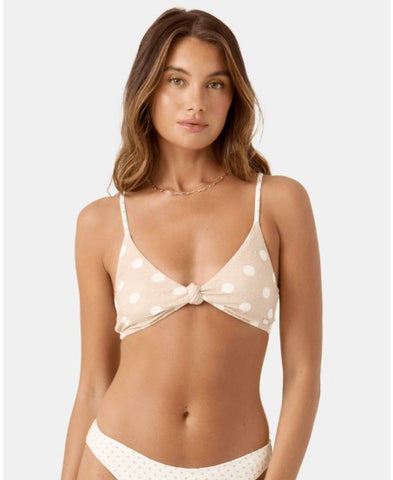 Roxy Womens Bikini Top Puka Dots Knot Bralette