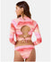 Roxy Womens Bikini Top Palm Before The Storm Crop Rashguard