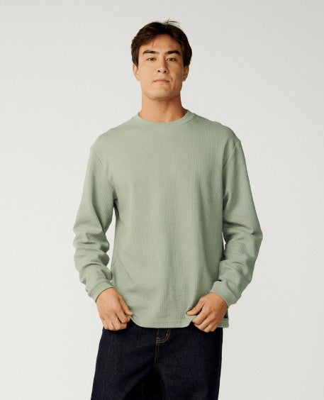Rip Curl Mens Shirt Premium Surf Waffle Long Sleeve Tee